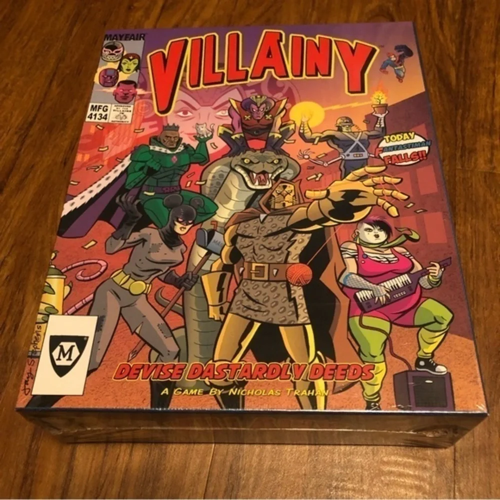 Mayfair Games Villainy: Diabolical Doom-Dealing Doers of Dastardly Deeds Board